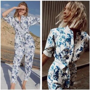 NWT Anthropologie Lucienne Belted Jumpsuit